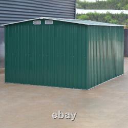 10ft x8ft Garden Metal Storage Shed Corrugated Outdoor Tool Box with Base 10 x 8