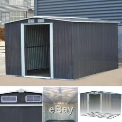10x 8 ft Apex Heavy-Duty Garden House Tool Shed Outdoor Metal Storage Equipments