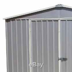 10x12 Absco Metal Garden Storage Shed Grey Titanium Double Door Apex 10ft 12ft