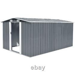 10x12ft XLARGE SHED Outdoor Storage Metal Garden Shed + Heavy Steel Foundation