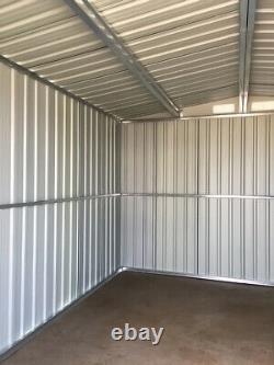 12 X 10FT Outdoor Storage Garden Shed with Base Warehouse Galvani Metal Building