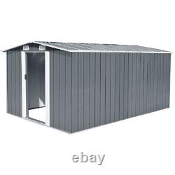 12 X 10FT Outdoor Storage Garden Shed with Base Warehouse Galvani Metal Building