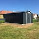 12 X 10ft Large Garden Shed Storage Outdoor Warehouse Metal Roof Building W Base