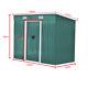 12x10ft Metal Garden Shed Pent Roof With Free Foundation Base Storage House Grey