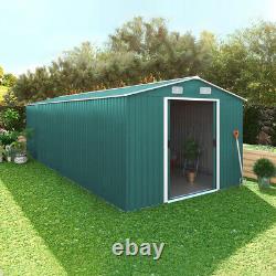 12X10FT Tool Storage Garden Shed Metal Outdoor Factory Container With Foundation