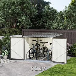195x205x157.5cm Garden Lockable Bicycle Storage Bike Tool Sheds Outdoor Garbage