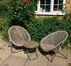 2 Rattan Style Foldaway Bistro Patio Garden Conservatory Chairs And Table
