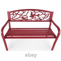 2 Seater Garden Bench Metal Frame Antique Loveseat Furniture Lounger Chair Seats