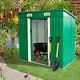 2 X 1.2 M Metal Garden Shed Lockable Roof Tool Kit Storage Patio Building Green