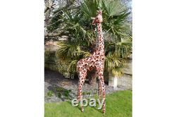 230cm Tall Metal Garden Giraffe Statue Sculpture Animal Outdoor Novelty Decor