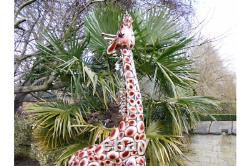 230cm Tall Metal Garden Giraffe Statue Sculpture Animal Outdoor Novelty Decor