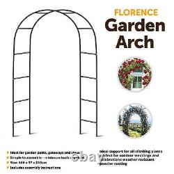 2M Garden Arch Trellis Arched Metal Tubular Frame Climbing Plant Archway Arbour