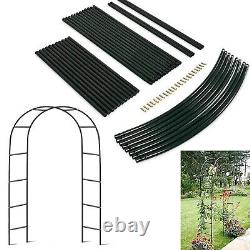 2M Outdoor Garden Metal Tubular Arch Frame Trellis Arched Climbing Plant Archway