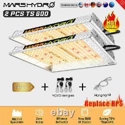 2PCS Mars Hydro TS 600W LED Grow Full Spectrum Indoor Plant Lamp Veg Flower IR
