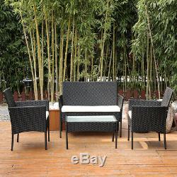 3/4 Piece Rattan Garden Furniture Conservatory Sofa Table Chair Set Outdoor New