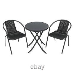 3/5PC Furniture Bistro Set Garden Folding Table Chair Patio Outdoor Conservatory