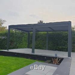 3.6 X 5.4 Vented Roof Solid Gazebo, Hot Tub Canopy, Permanent Garden Gazebo