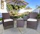 3 Pc Garden Bistro Set Conservatory Patio Outdoor Chairs & Table Set