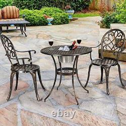 3 Piece Bistro Set Metal Dining Sets, Garden Table 2 Seaters