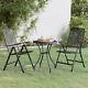 3 Piece Garden Dining Set Expanded Metal Mesh Anthracite F7d7