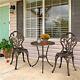 3 Piece Garden Furniture Set Patio Bistro Set Aluminum Dining Table And Chairs