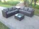 3 Seater Rattan Corner Sofa Set Coffee Table Outdoor Garden Furniture Mix Grey
