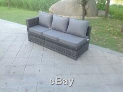 3 Seater rattan corner sofa set coffee table outdoor garden furniture Mix Grey