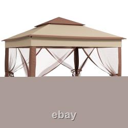 3 x 3(m) Garden Metal Gazebo Party Canopy Tent Shelter with Net Curtain
