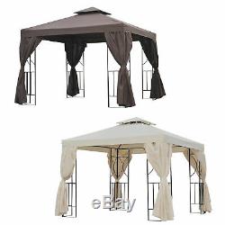 3 x 3M Metal Gazebo Garden Marquee Patio Tent Pavilion Canopy Sun Shade Shelter