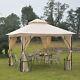 3 X 3m Metal Gazebo Pavilion Garden Party Tent Shelter 2-tier Sun Shade Patio
