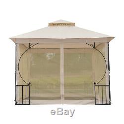 3 x 3M Metal Gazebo Pavilion Garden Party Tent Shelter 2-Tier Sun Shade Patio