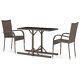 3pc Rattan Bistro Set Outdoor Garden Patio Furniture 2 Chairs, Coffee Table New