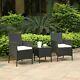 3pcs Rattan Garden Chairs Set Dining Chairs And Coffee Table Outdoor Furniture