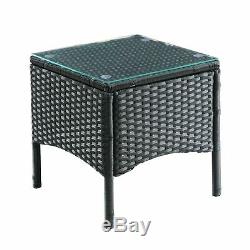 3PCS Rattan Garden Chairs Set Dining Chairs and Coffee Table Outdoor Furniture