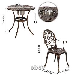 3Piece Patio Bistro Set Garden Furniture 2 Chairs Table Outdoor Balcony Patio
