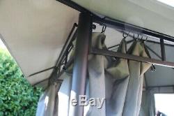 3m x 3m Gazebo Marquee Heavy Duty Garden Tent Waterproof With Full Side Curtains