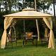 3m X 3m Patio Garden Metal Gazebo Marquee Party Tent Canopy Shelter Pavilion