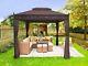 3x3m Metal Gazebo Pavilion Awning Canopy Sun Shade Shelter Marquee Tent Garden