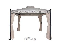 3x3M Metal Gazebo Pavilion Garden Tent Canopy Sun Shade Shelter Marquee Greenbay