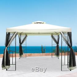 3x3m Garden Outdoor Gazebo Awning Sun Shade Pavilion Canopy with Mosquito Net