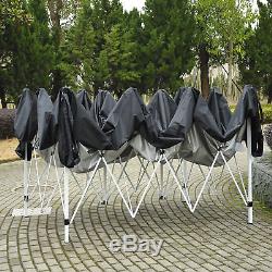 4.5 x 3m Garden Gazebo Heavy Duty Pop Up Marquee Party Tent Wedding Canopy Black