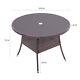 4-6 Seater Round/square Tempered Glass Top Dining Tables Garden Rattan Furniture