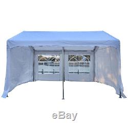 4M x 4M Gazebo Garden Marquee Canopy Party Car Shelter Garage Tent Carport White