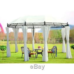 4X3M Metal Gazebo Pavilion Garden Tent Canopy SunShade Shelter Marquee Side Wall