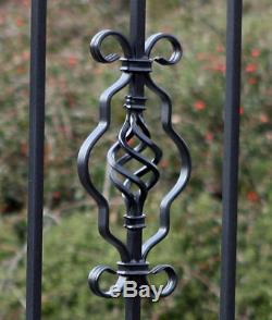4ft High Ornate Wrought Iron Metal Garden Entry Gate