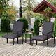 5-piece Outdoor Garden Metal Patio Lounge Set With Cushions Black/grey
