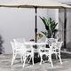 5pcs Outdoor Cast Aluminum Set Garden Furniture Set Patio Bistro Table &4 Chairs