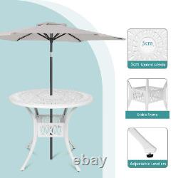 5Pcs Outdoor Cast Aluminum Set Garden Furniture Set Patio Bistro Table &4 Chairs