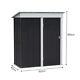5x9 5x7 3x5 Ft Outdoor Garden Storage Shed Metal Lean To Pent Shed For Tool Bike