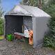 6.5ft X6.5ft Garden Garage Storage Tent Steel Frame Waterproof Uv-resistant-grey